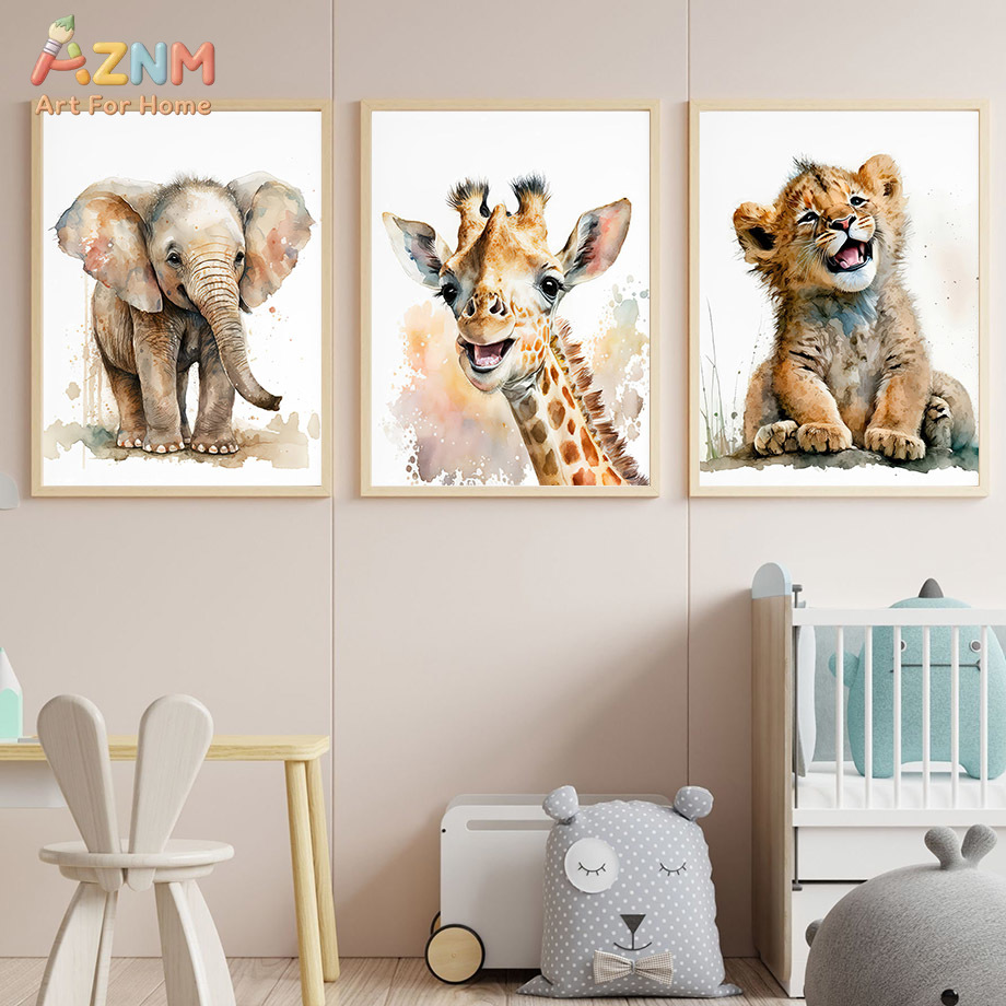 AZNm Watercolor Safari Baby An - огляд і ціна Baby Zebra Nursery