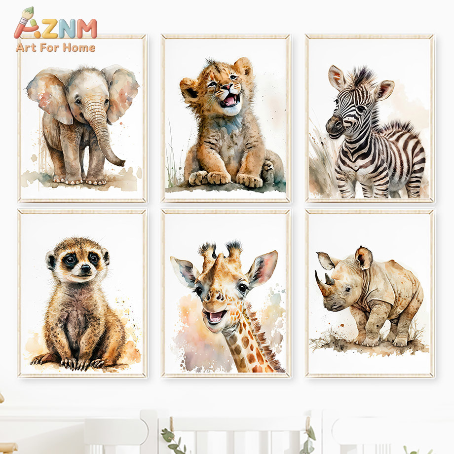 AZNm Watercolor Safari Baby An - огляд і ціна Baby Zebra Nursery
